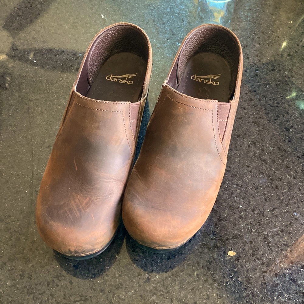 Brown Leather Danskos